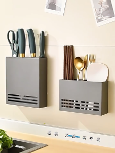 Kitchen Knife Holder with Drip Tray Cutlery Storage Space‑Saving Rak Dapur Home Kitchen Organizer 🔪