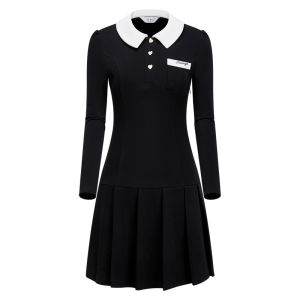 TTYGJ | Black Long Sleeve Polo Dress