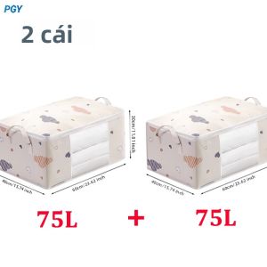 Túi Đựng Đồ Gấp Gọn Dung Tích Lớn Để Đựng Chăn/giấy Dùng Khi Đi Du Lịch & Để Dưới Gầm Giường Chống Bụi Chống Ẩm Chất Liệu Vải Không Dệt