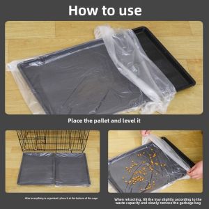 Disposable Pet Toilet Plastic Mat Dog Rabbit Cat Litter Tray Disposable Cleaning Bags Pet Supplies Toilet Training Pads