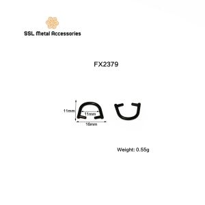 Set 2 khoen D-phụ kiện kim loại thời trang phù hợp dùng cho túi xách balo.. Alloy D ring FX2379 11mm