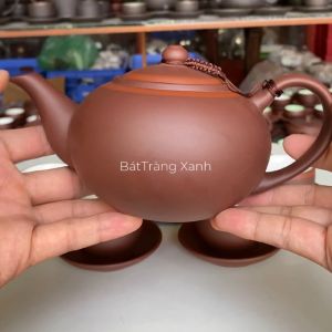 Bộ Ấm Trà Bát Tràng - Bộ Ấm Tống Tử Sa Men Trắng (kèm video ảnh thật) - Hàng Nghệ Nhân Vương Mạnh Tuấn