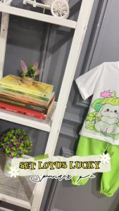 SABELA - Baju One Set Panjang Anak Perempuan Lotus Lucky