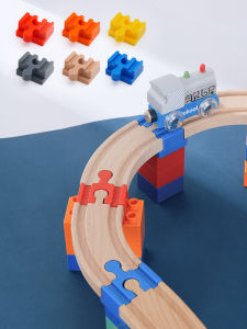 Đồ Chơi Khối Gỗ Lớn Kết Nối Đa Năng Cho Trẻ Em Đồ Chơi Lắp Ráp Mô Hình Đường Ray Chuyển Đổi Phụ Kiện Lắp Ráp