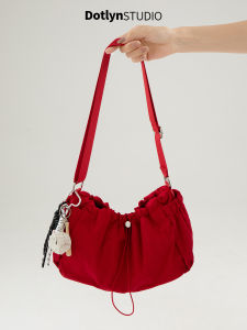 Dotlyn Korean Style Cloud Folded Design Large Capacity Shoulder Crossbody Bag for Women  Fashion Drawstring Bag