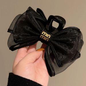 rosci | New High Quality Hair Clip with Tulle Bow and Shark Clip Functions