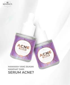 Benings Acne Serum Jerawat dan Beruntusan Serum untuk Kulit Sensitif Pregnancy-safe Oil-free dari Indonesia
