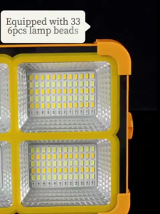 EEKOO BUY 1 TAKE 1 3000W LED Solar Camping Floodlight Outdoor Waterproof Rechargeable emergency light With Solar Panel Portable Work Light for SOS Warning Hiking Outdoor Working Camping Power Outage