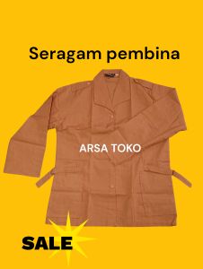 seragam sekolah Pramuka guru pembina/ gesper lengan panjang