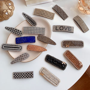 Korean Style Side Hair Clip Rhinestone Fringe Large BB Clip Fashionable Girls Hair Accessories Alloy Material Fresh Outlined