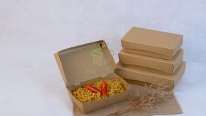 [25 PCS] Lunch Box Paper Kraft Coklat Laminasi Ukuran M Ekonomis M L Dus Nasi Kotak Takeaway