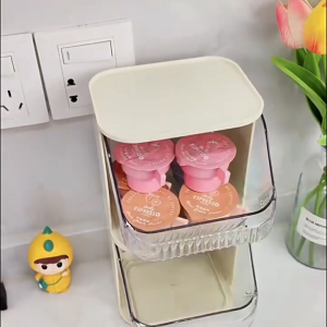 กล่องเก็บของลิ้นชัก กล่องใส่ของวางซ้อนกันได้ ชั้นวางแคปซูลกาแฟแบบโปร่งใส ATTCH