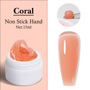 15ml Non Stick Hand Solid Extension Nail Gel Clear Pink Coral Nude Quick Extension-Gel Easy To Operate For DIY Nail Art Manicure