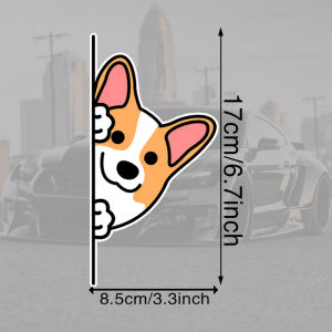 Miếng Dán Xe Corgi Dễ Thương 85x17cm Decal Chống Trầy Xước Tự Dính Chống Thấm Nước Cho Trang Trí Xe Máy Và Xe Cộ