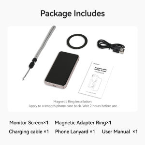 TELESIN Magnetic Phone Selfie Monitor Screen Vlog Selfie For iPhone Android Iphone Wireless Remote for MagSafe ZOOM Control