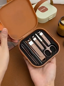 7PCS Nail Clippers Set with Storage Box Manicure Pedicure Kit Home Personal Care Essentials Tools