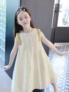 Girls Summer Dress Thin Sleeveless Princess Style Skirt Breathable Childrens Fashionable Clothing Baby Outfit Lightweight