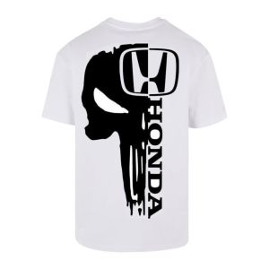 Honda | Honda Mens and Womens T-shirt Summer Cotton Tee Honda Skull High Quality Short-sleeved Spring Autumn Motorcycle Cycling Top
