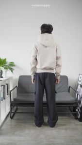 Zipper Crop Boxy Hoodie Heavyweight