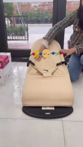 Ghế Nhún Rung Gấp Gọn Cao Cấp chống võng lưng cho trẻ sơ sinh chất liệu cotton thoáng mát an toàn