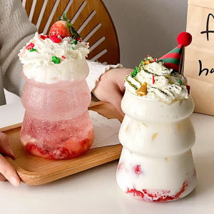 Amoki【Ready in Stock】 Creative Tree Shaped Coffee and Tea Glass Cups Heat Resistant Christmas Gift Mug