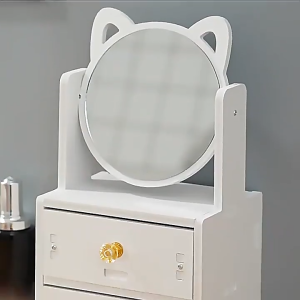 กล่องใส่เครื่องสำอาง ins พร้อมกระจก ความจุขนาดใหญ่ ชั้นเก็บเครื่องสำอาง ชั้นวางเครื่องสำอาง