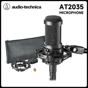 Audio Technica AT2035 Microphone capacitor live microphone built-in sound card large capacitance radio diaphragm plug and play audio book recording equipment for singing professional recording equipment