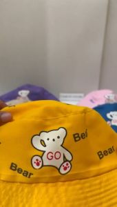 topi bucket anak motif bear beruang pakai tali terbaru 2023