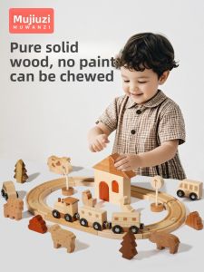 MWZ | Bộ Xếp Hình Đường Sắt Gỗ Không Độc Giáo Dục