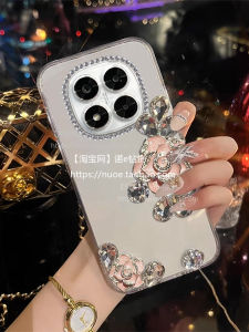 Luxury Rhinestone Silicone Case for Redmi Note14 pro Womens Model Diamond Encrusted Protective Cover Anti-fall Eco-friendly