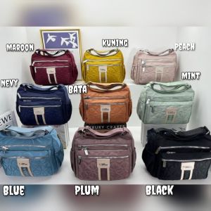 TAS SELEMPANG WANITA CHIBAO KANVAS 6Sleting CB788-22-C