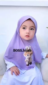 Hijab anak bayi 0 6 bulan 1 2 tahun HIJAB BAYI LABUBU Kereudung bayi hijab bayi jilbab anak bayi jilbab bayi perempuan hijab