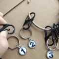 AQUAFLASK | Removable Stainless Steel 8-shaped Keychain Ring Tag Plate. 
