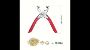 Hot 100sets 4mm Metal Eyelet and Eyelet Punch Die Tool Grommet DIY Manual Tools Kit Leather Craft Clothing Leather Belt Hat