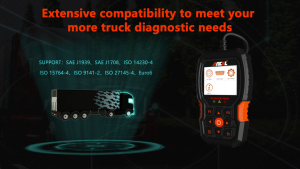 ANCEL HD601 Full System Heavy Duty Truck Scan Tool HDOBD Diesel Auto Diagnostic Scanner OBD2 Code Reader Check Engine for Freightliner Cummins Paccar Detroit International [2026 Elite Version]