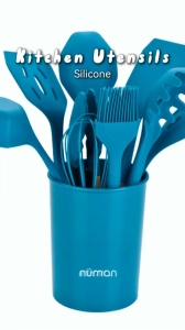 NEW LAUNCH - NUMAN SILICONE KITCHEN UTENSILS 10S SET MOSAIC BLUE | Set Spatula isi 10 buah Super Lengkap | Bermacam-macam Jenis Spatula dalam Satu Set isi 10 Buah