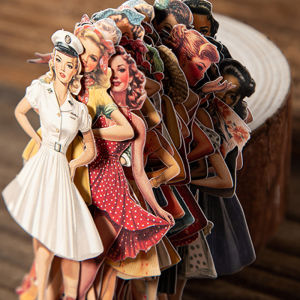 25 Tờ/gói Nhãn Dán Nhân Vật Nữ Nhiều Mẫu Thiết Kế Quần Áo Nữ Chuyên Nghiệp Và Giản Dị Quà Tặng Ngày Trẻ Em Cho Sự Sáng Tạo