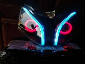 Reflektor lampu depan Honda Vario 110 karbu custom lampu tembak daymaker plus alis running