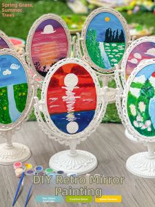Vintage Style DIY Painting Double-sided Mirror