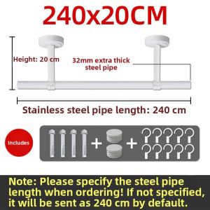 Fixed Ceiling Hanging Clothes Rod
