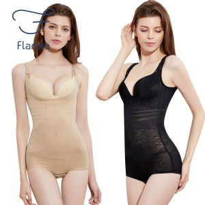 FLARIXA Tummy Control Bodysuit Women Shaper Slimming Shapewear Corset Seamless Underwear Push Up Hip Lift For Under Dresses