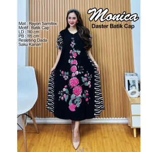 Pakaian Wanita Homedres Model DASTER JUMBO XXL XL Kain Rayon Samitex Batik Cap Untuk Ibu Menyusui
