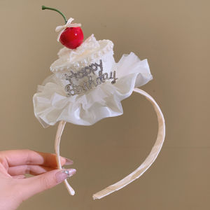 Glowing Birthday Hat Headwear Womens Party Atmosphere Photo Prop Elastic Hairband Cute Festive Accessory