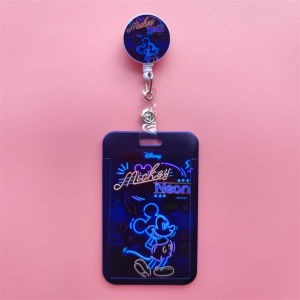 Disney Mickey Minnie Card Holder Retractable Badge Reel Clip Horizontal Business Badge Cardholds Doctors Nurses Hang credencial