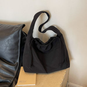 Korean Style Casual Canvas Tote Bag Womens Large Capacity Single Shoulder Slant Bag Class Rope Commuting Cloth Big Bag