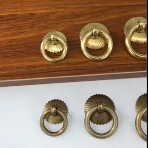 01 Núm tay nắm ngăn kéo bàn tủ cửa đa năng bằng hợp kim đồng phong cách cổ điển 5-6cm mẫu S3