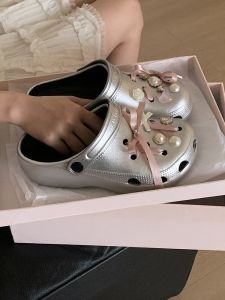 Fashionable Beach Casual Sandals Womens Summer Sweet Butterfly Knot Heart Hole Shoes Outdoor Wear Comfortable Breathable