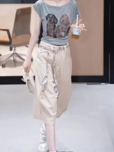 Shalldoer | Fashionable High-Waist Breathable Thin Five-Point Pants Womens Summer Casual Versatile Wide-Leg Shorts Comfortable Straight Leg