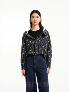 Vero Moda | Áo Sơ Mi Nữ In Chữ Sọc Hai Mảnh