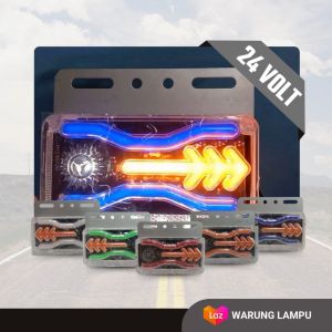 24V LED Lampu Bak Truk Fuso Tronton Bis Lampu Samping Running - 1 Pcs Ver. Busur Panah